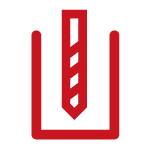An icon of a pile being driven into a space, representing the Herberger Pile Driving services.