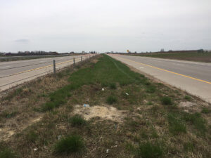 A shot of the median of I35 in Warren County.